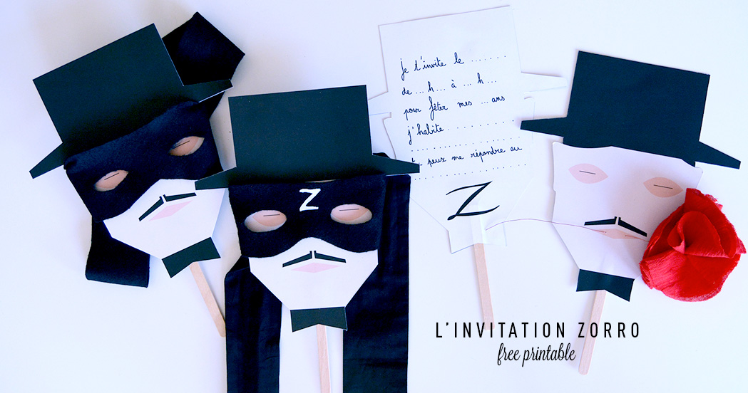 L’INVITATION ZORRO #free printable