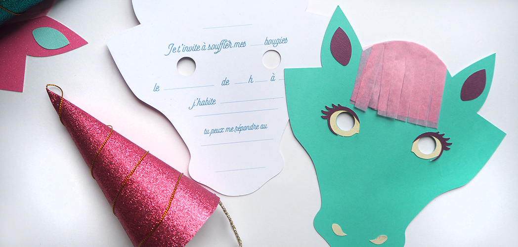 Invitation anniversaire Licorne pour fille – Omade