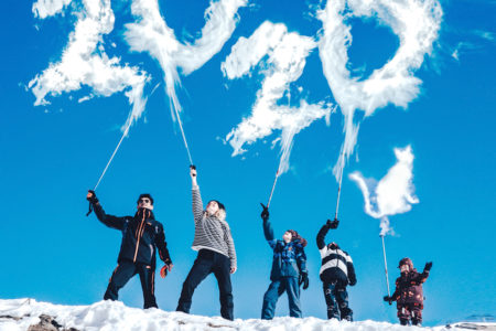 Les Minireyve font du Ski aux Menuires