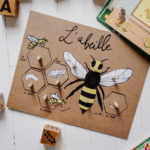 L’abeille, un jeu de forme en carton